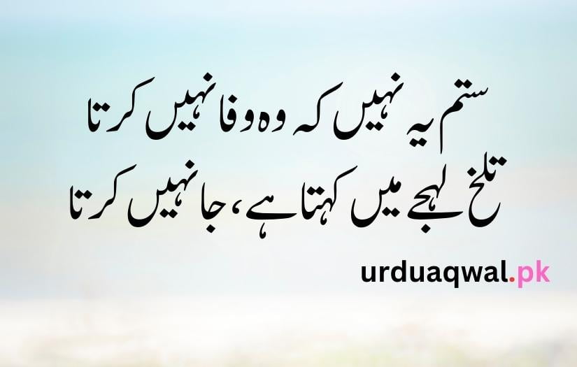 urdu poetry 2 lines text attitude