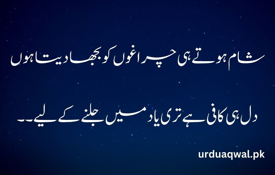 Urdu Shayari on love 