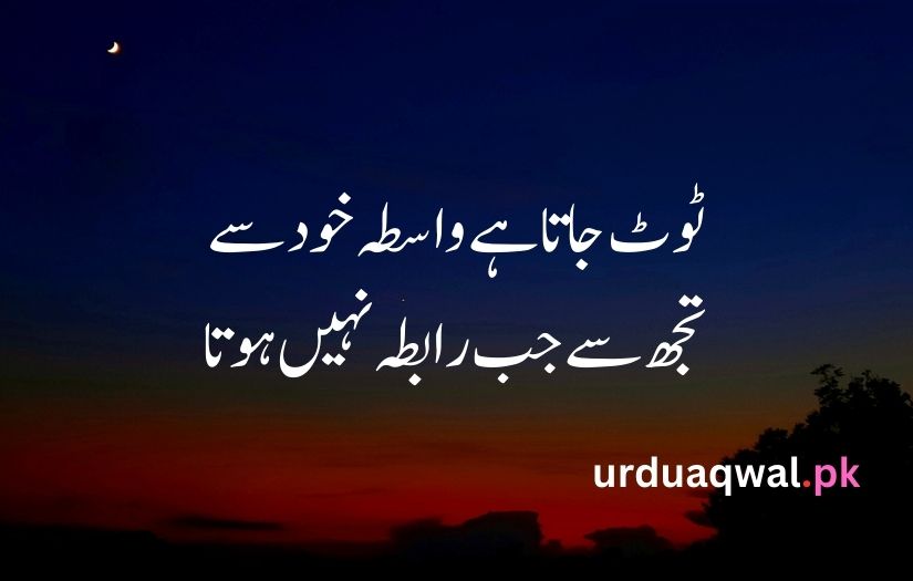 1 line poetry in urdu