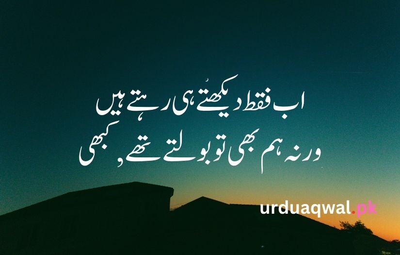 1 line poetry in urdu