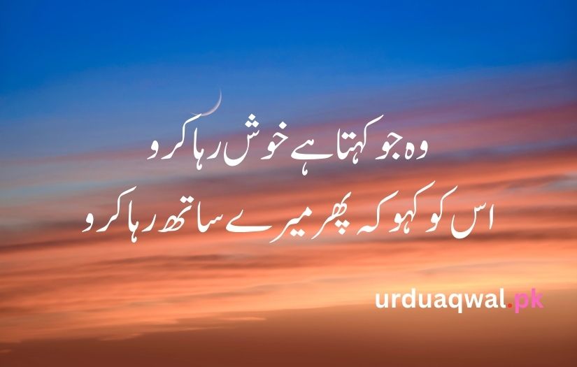 1 line poetry in urdu