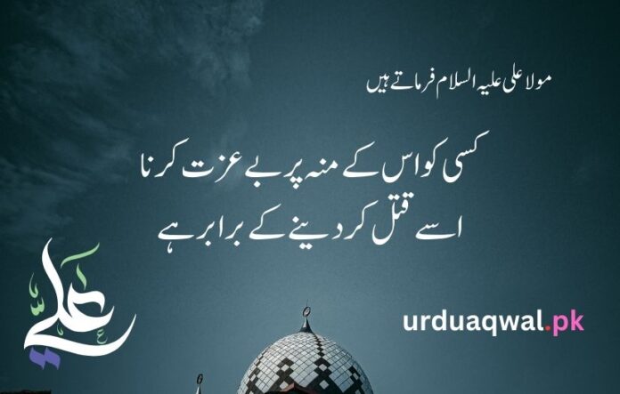 Mola Ali quotes in urdu text