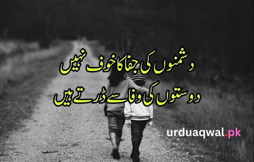 Urdu poetry dosti sad