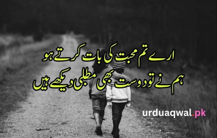 Urdu poetry dosti sad