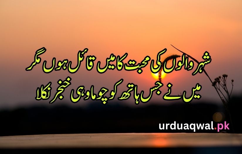 Love Poetry in Urdu text