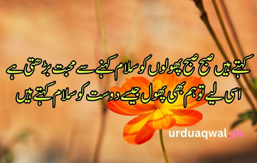 Good Morning poetry in Urdu text