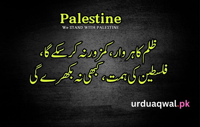 Palestine poetry in Urdu